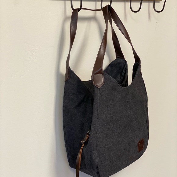 Brand NEW Canvas Hobo Bag in ~Black π€π - Picture 3 of 14